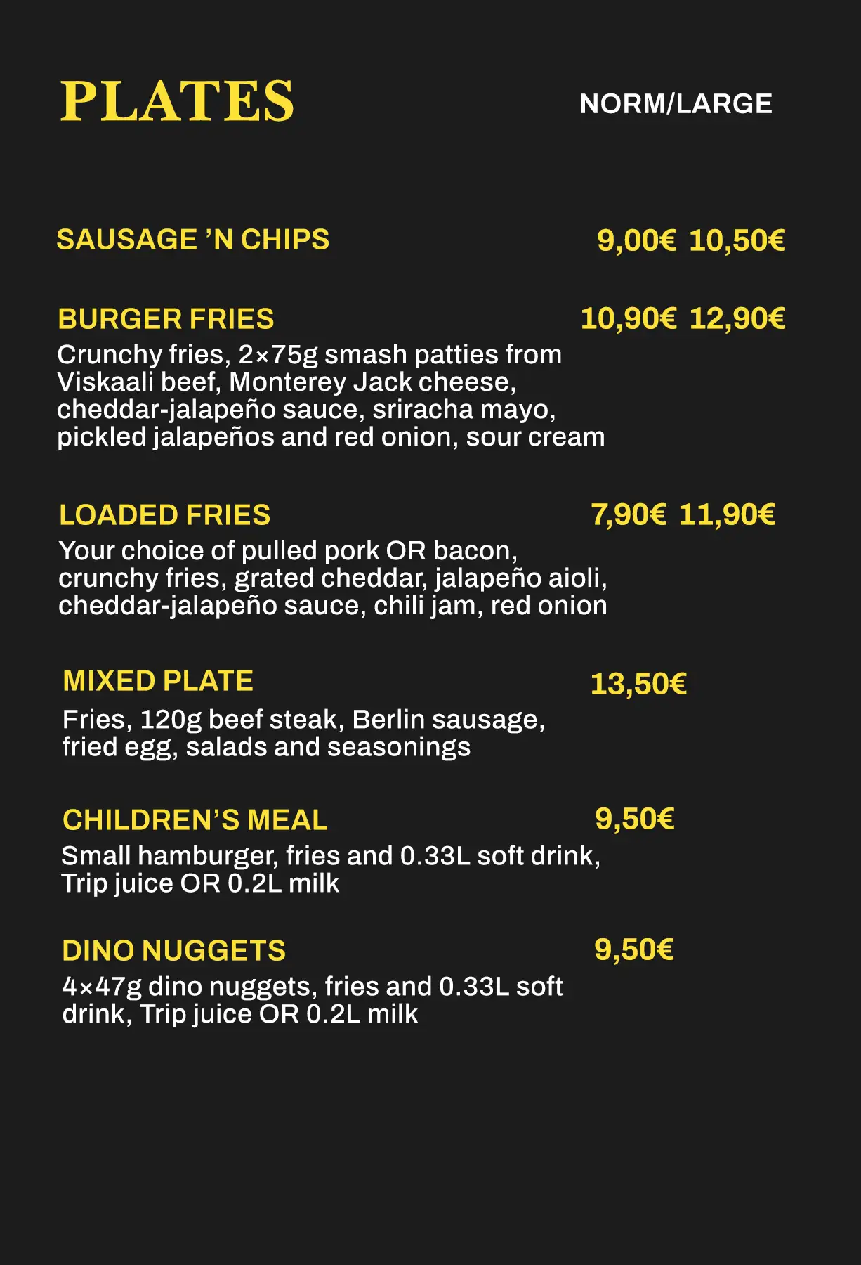 Plated meals