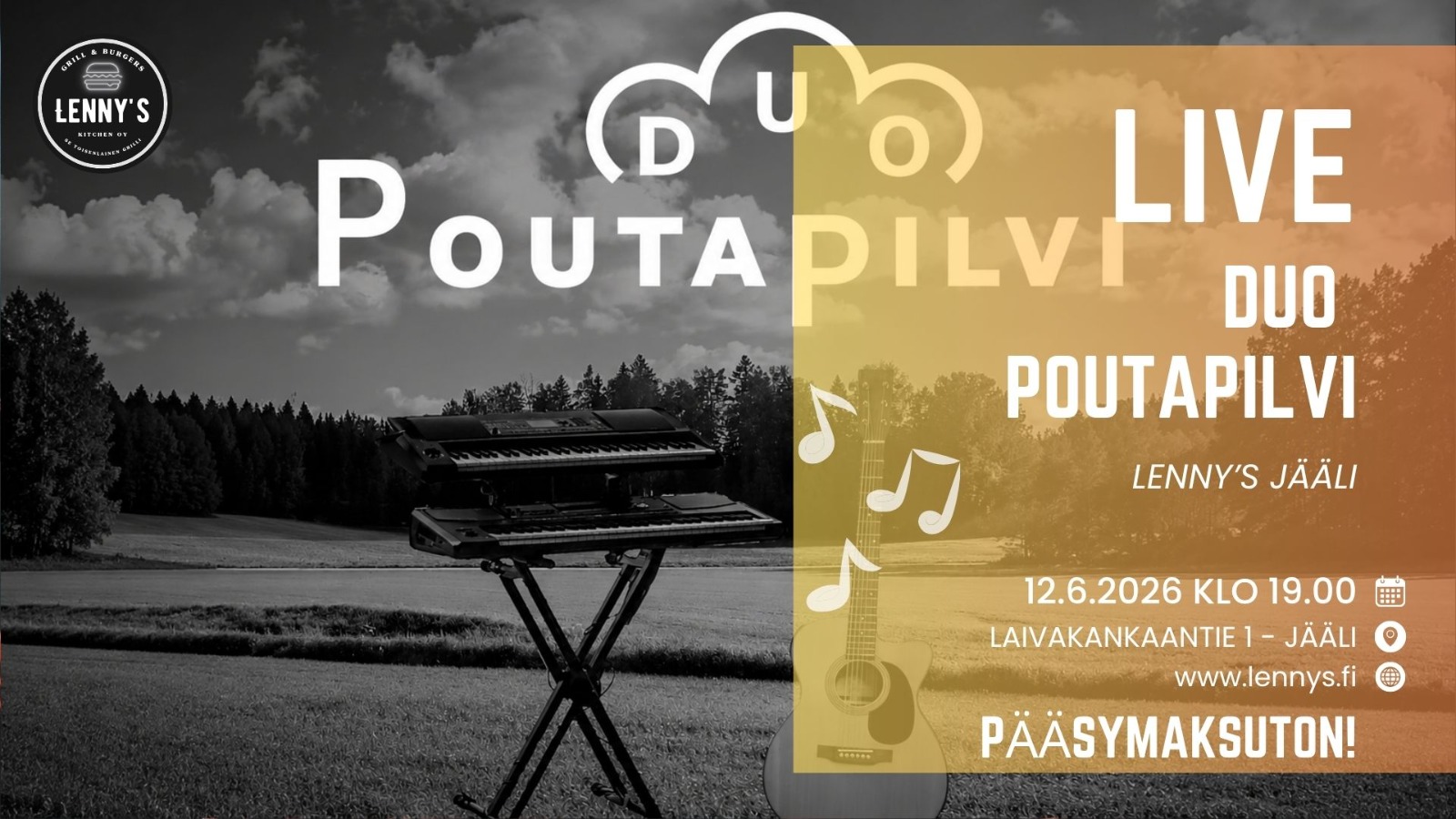 Duo Poutapilvi keikka poster.