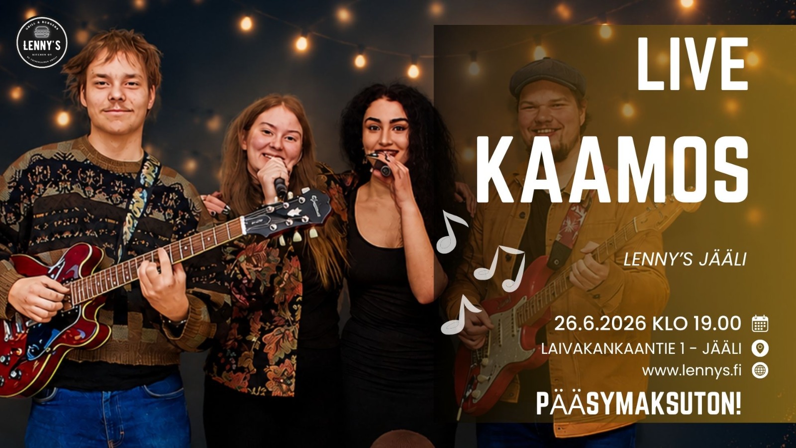 Kaamos bändin keikka poster.